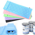 84 Keys Silicone Foldable Waterproof Bluetooth Wireless Keyboards